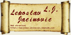 Leposlav Jaćimović vizit kartica